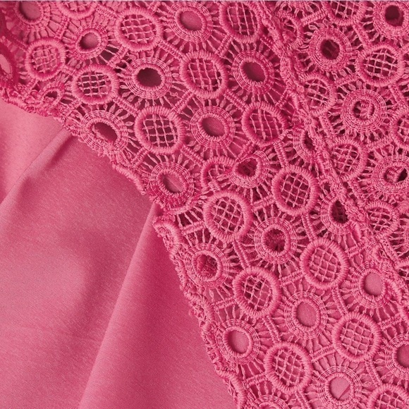 NWT AIDAN MATTOX Pink Lace Sleeveless Cutout Tie Front Ruffle Hem Midi Dress 4 - Picture 10 of 11